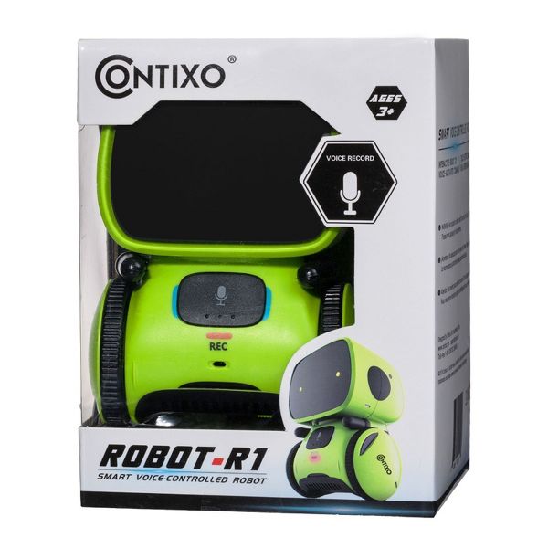 Contixo R1 Kids Robot Toy, Interactive Voice Control Dancing Singing Touch Sensor Smart gift For Ages 3-8, Blue