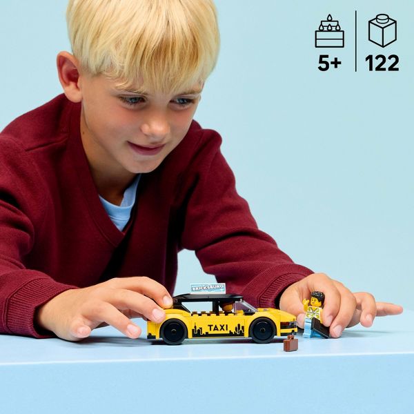 LEGO City Yellow Taxi Car Building Toy 60487