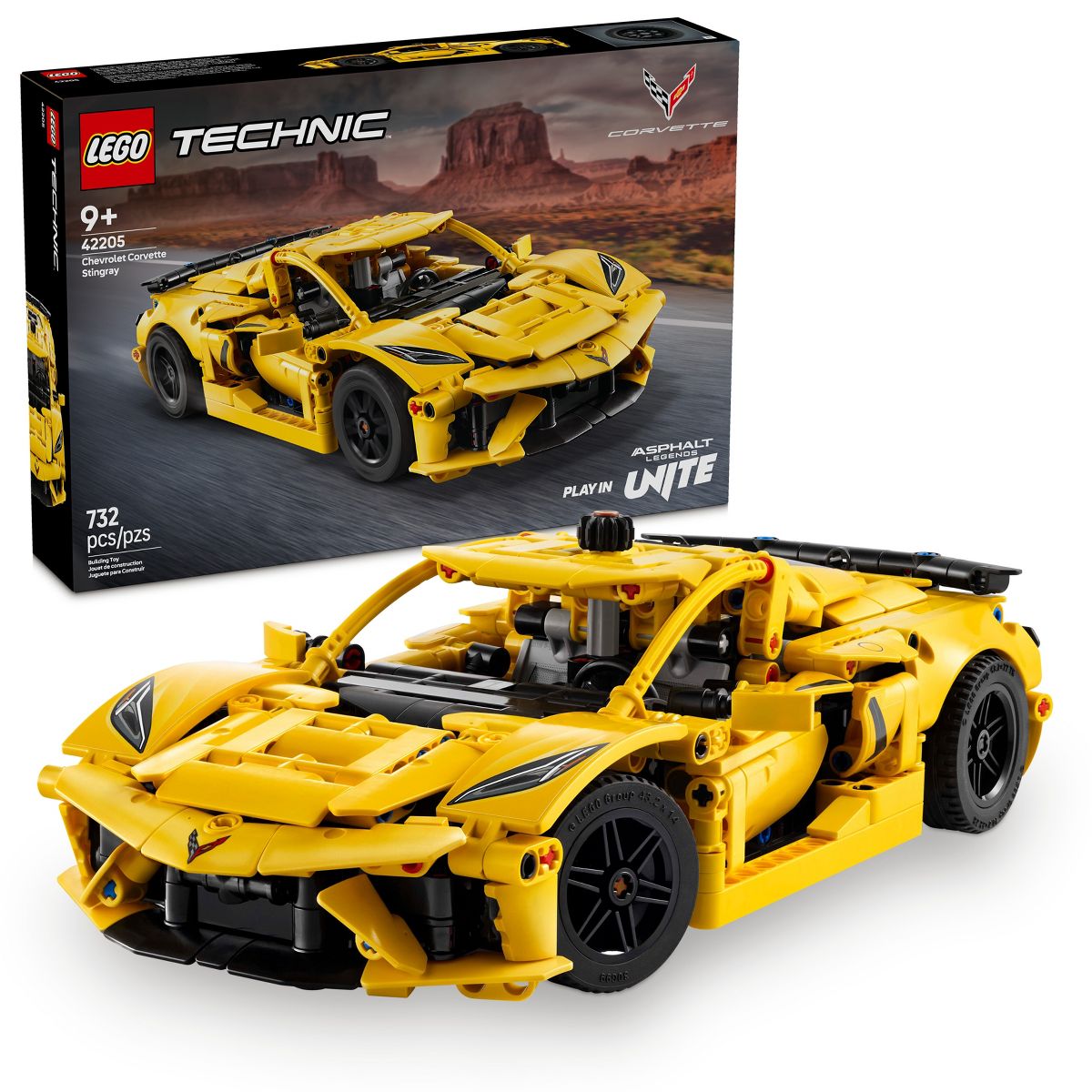 LEGO Technic Chevrolet Corvette Stingray Toy Car Model Building Kit 42205
