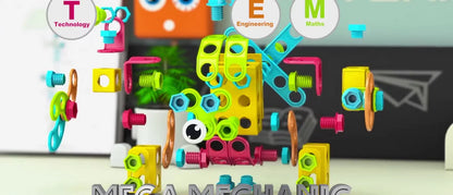 Contixo ST3 Kids 3D Building Blocks STEM Toy Set, 223 PCs Construction Playboards for Creativity & Learning, Ages 3+ Boys Girls Gift