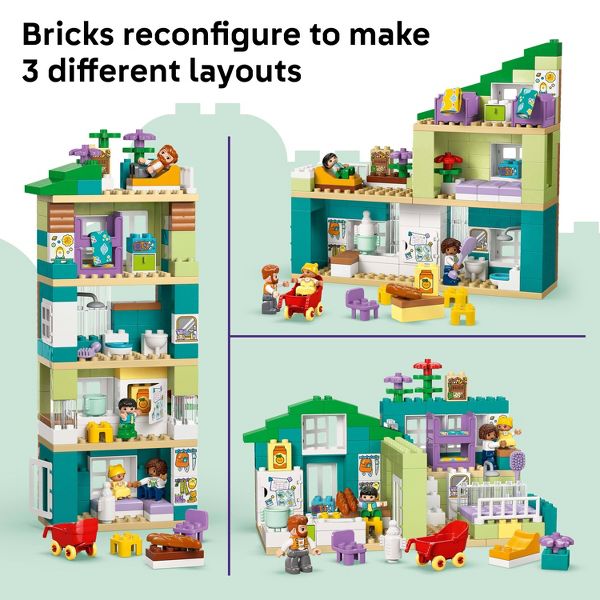 LEGO DUPLO Town 3 in 1 Modern Family House with Figures 10470
