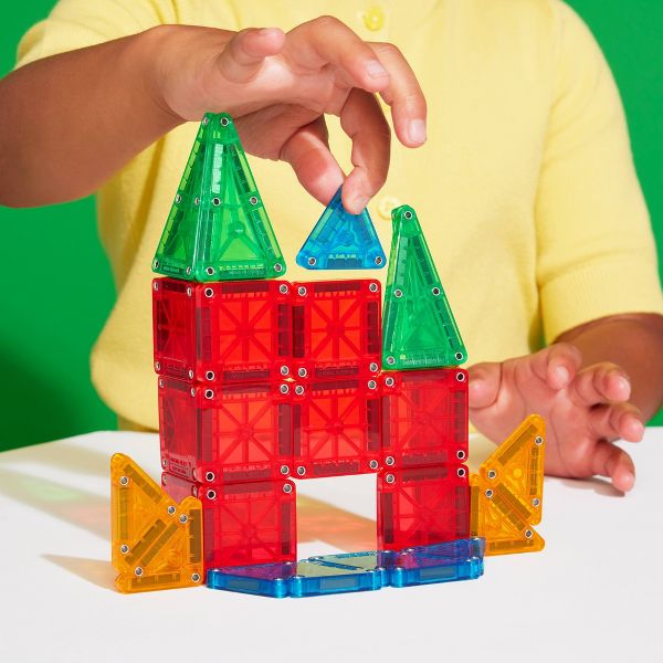 MAGNA-TILES microMAGS Travel Set: Educational Magnetic Building Toys for Math and Creative Thinking, 26 Pieces