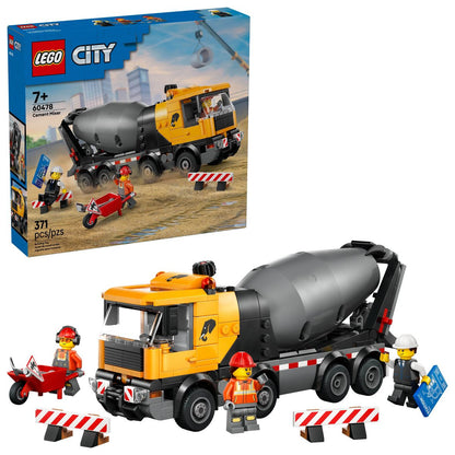 LEGO City Cement Mixer Truck Building Toy 60478
