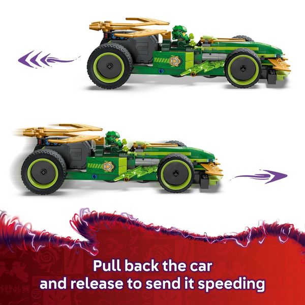 LEGO NINJAGO Lloyd's Pull-Back Race Car Building Toy for Pretend Play 71828