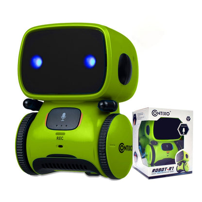 Contixo R1 Kids Robot Toy, Interactive Voice Control Dancing Singing Touch Sensor Smart gift For Ages 3-8, Blue