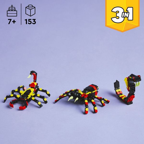 LEGO Creator 3 in 1 Wild Animals Surprising Spider Building Toy with 3 Options Scorpion or Snake 31159