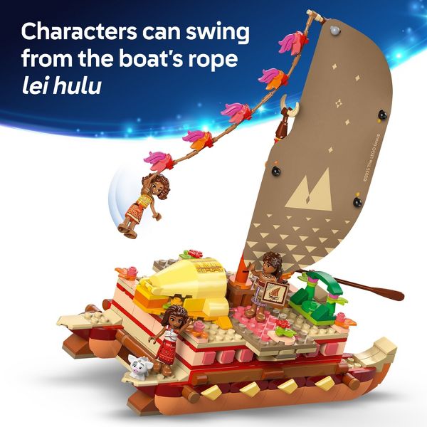 LEGO Disney Moana’s Adventure Canoe Fantasy Toy Boat Building Set 43270