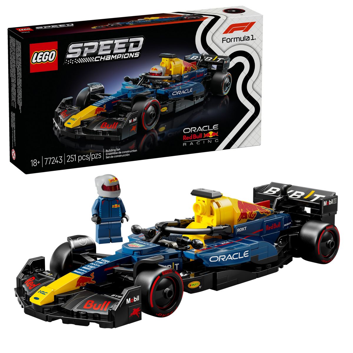 LEGO Speed Champions Oracle Red Bull Racing RB20 F1 Race Car Model Set 77243