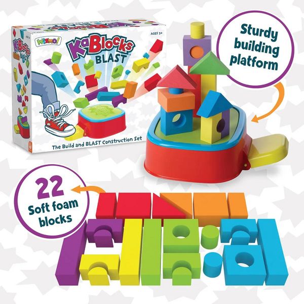 MindWare KaBlocks Blast Foam Building Blocks Set — Build, Launch & Rebuild Fun