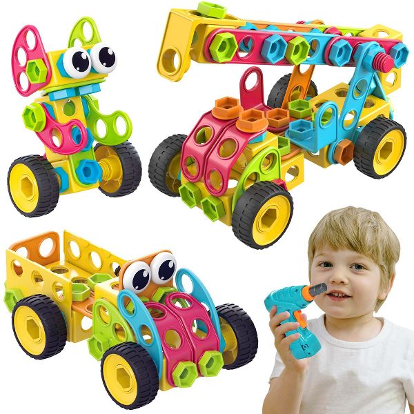 Contixo ST3 Kids 3D Building Blocks STEM Toy Set, 223 PCs Construction Playboards for Creativity & Learning, Ages 3+ Boys Girls Gift