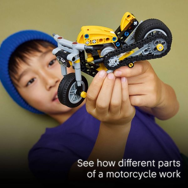 LEGO Technic Yellow Motorcycle Toy 42225