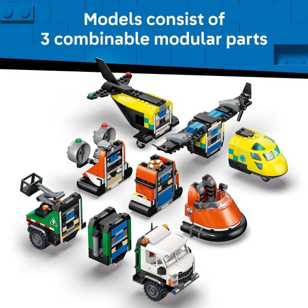 LEGO City Airplane, Service Truck & Hovercraft Remix 60505