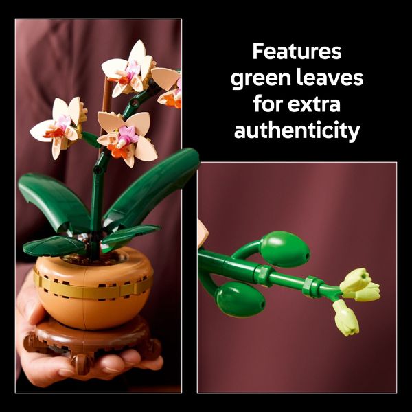 LEGO Botanicals Mini Orchid Building Set for Adults, Decor for Home or Office 10343