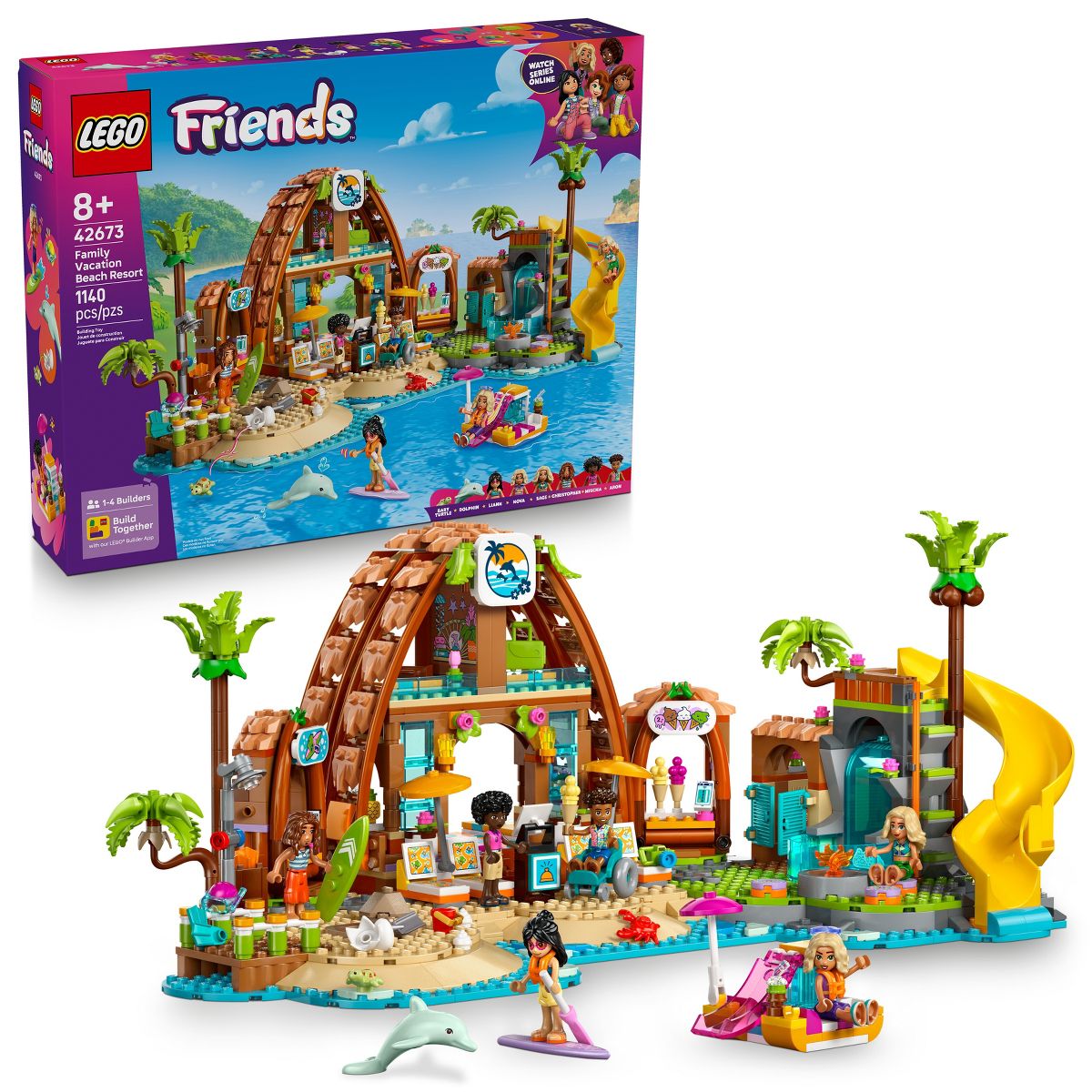 LEGO Friends Family Vacation Beach Resort Toy 42673