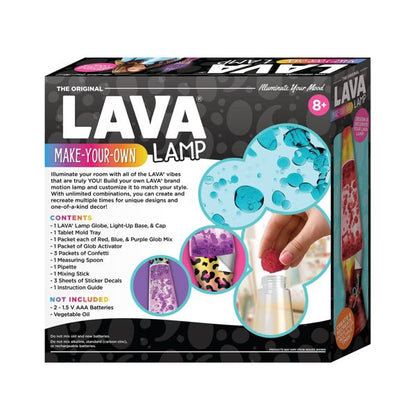 Schylling Lava Labs MYO Lava Lamp: Craft Kit for 8-11 Year Old Girls, Birthday Gift Idea, Includes Activity Guide, Requires AAA Batteries