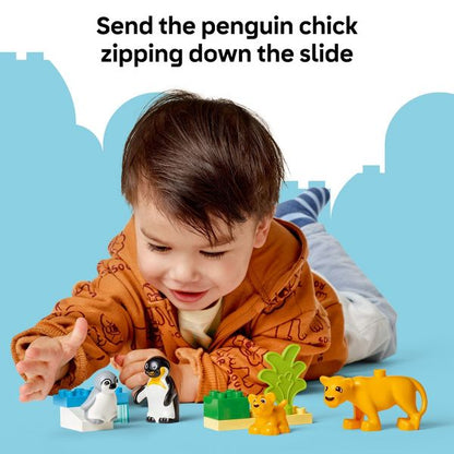 LEGO DUPLO Town Wild Animal Families Penguins & Lions Preschool Learning & Building Toy 10442