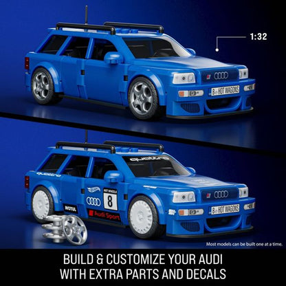 Mattel Brick Shop Hot Wheels '94 Audi Avant RS2 Building Toy Kit 253pc, for Collectors