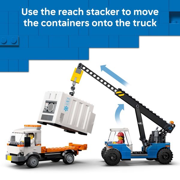 LEGO City Harbor Freight Train with Crane & Truck 60509