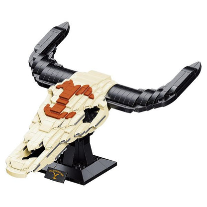 Brickcraft Yellowstone Steer Skull Building Set - 574-Piece Kit - 72040