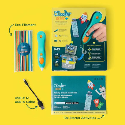 3Doodler Start+ Essentials 3D Printing Pen Screen-Free STEM Creative Educational Tool Toys