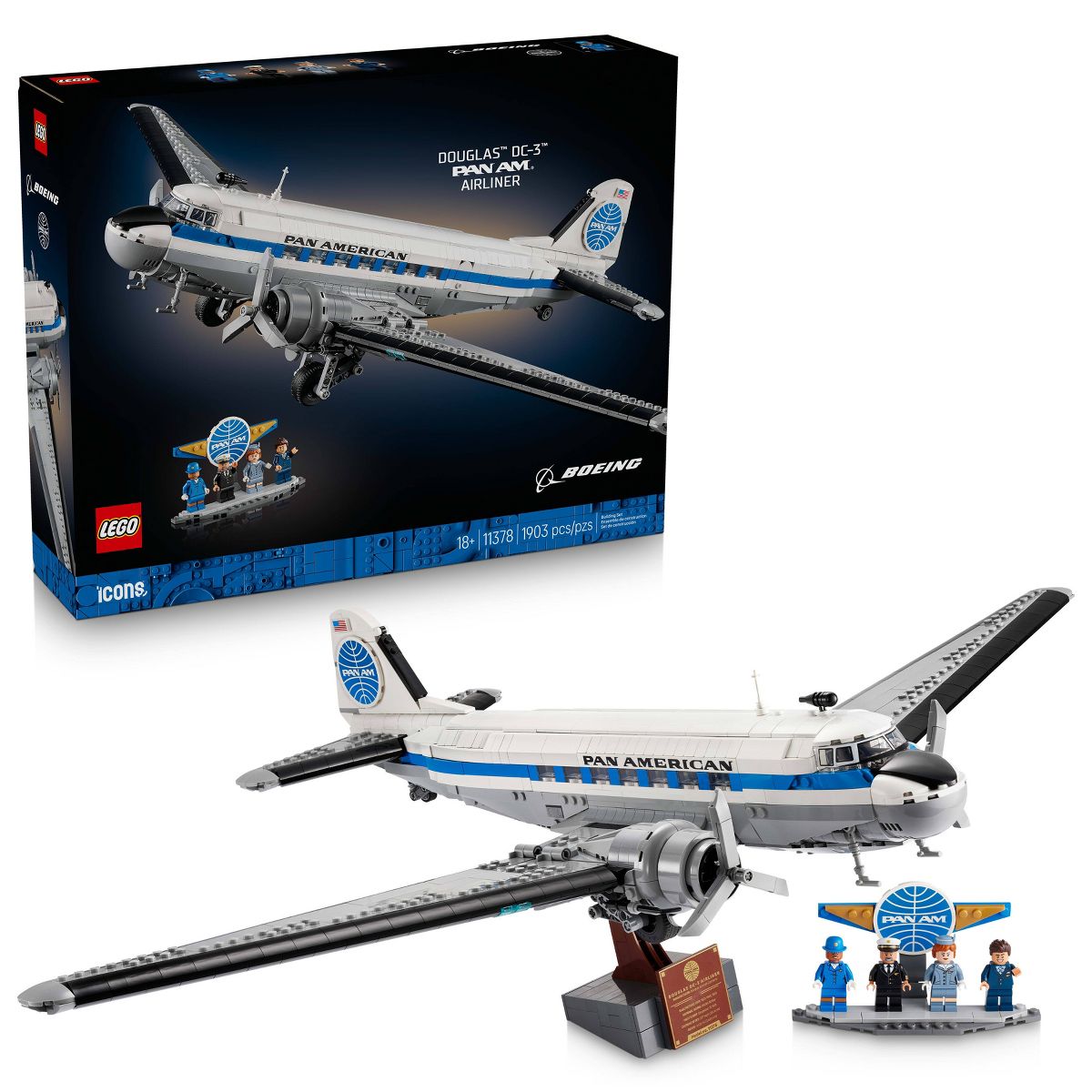 LEGO Icons Douglas DC-3 PAN AM Airliner 11378