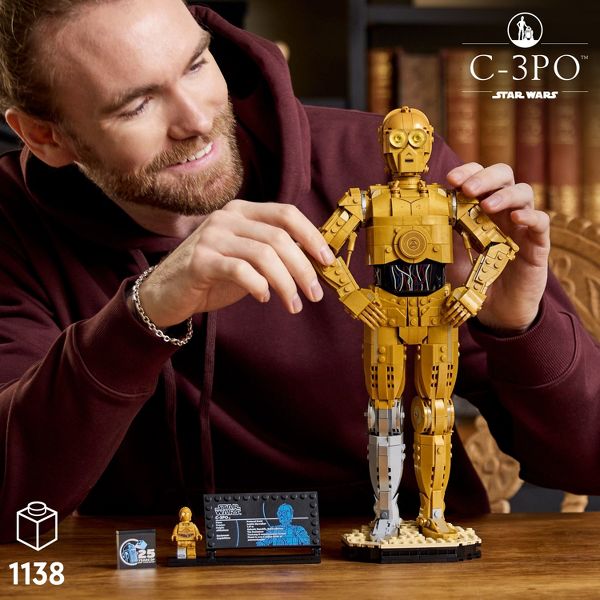 LEGO Star Wars C-3PO Buildable Droid Figure for Build and Display 75398