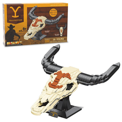 Brickcraft Yellowstone Steer Skull Building Set - 574-Piece Kit - 72040