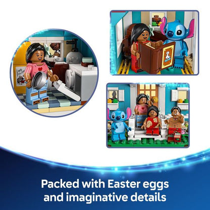 LEGO Disney Lilo and Stitch Beach House Building Toy with 5 Minifigures 43268