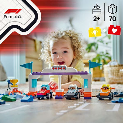 LEGO DUPLO Town F1 Team Race Cars & Drivers Building Toy for Toddlers 10445