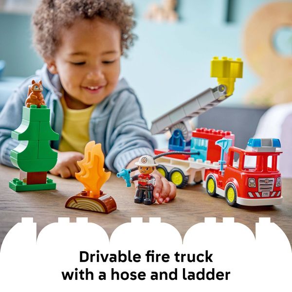 LEGO DUPLO Town Fire Truck with Hose and Firefighter 10473