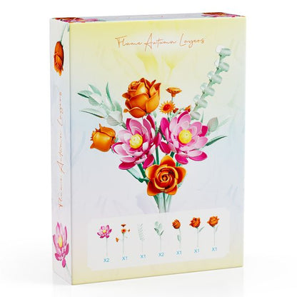 Contixo Bouquet Of Rose & Lotus, Flower Building Set for Kids & Adults - 360pc
