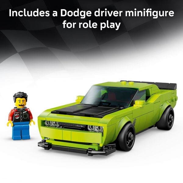 LEGO Speed Champions Dodge Challenger SRT Hellcat Sports Car Building Toy 77237
