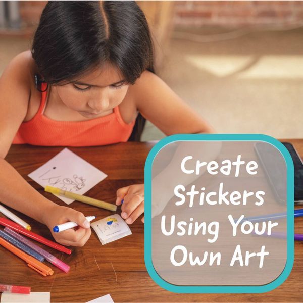 Ceaco Hello Blink Sticker Maker Create Your Own Stickers - Bluetooth Mini Thermal Sticker Printer Craft