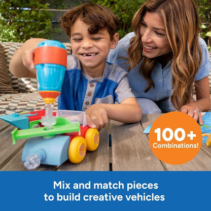 Educational Insights Design & Drill Build-It Bucket with Electric Drill Toy, 41 Pieces, STEM Toy, Ages 3+