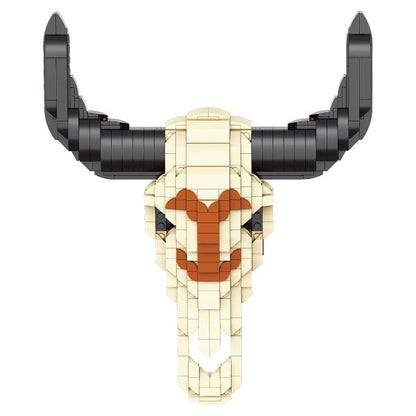 Brickcraft Yellowstone Steer Skull Building Set - 574-Piece Kit - 72040