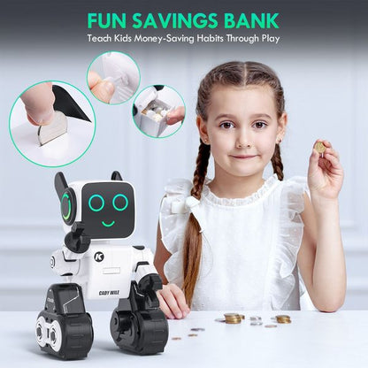 Robot Toy for Kids Remote Control Intelligent Programming RC Robot with Music Dancing Voice Interaction LED Lights Gift for Boys Girls Ages 4-12