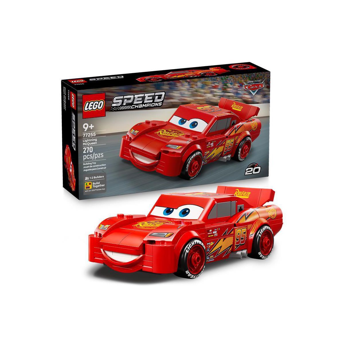 LEGO Speed Champions Lightning McQueen Toys - Disney Pixar Cars - 77255