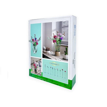Contixo Floral Collection Building Block Set, 2-Set Botanical Collection, Flowers Building Blocks, 3D Flower Building Toys For Kids 6 Years Old Up