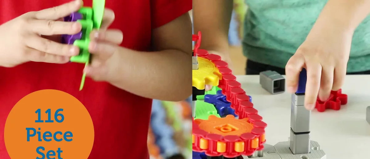 Learning Resources Gears! Gears! Gears! Machines in Motion, STEM Toys for Kids, Gear Toy, 116 Pieces, Ages 5+