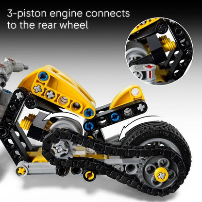 LEGO Technic Yellow Motorcycle Toy 42225