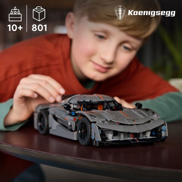 LEGO Technic Koenigsegg Jesko Absolut Gray Hypercar Sport Car Building Toy 42173