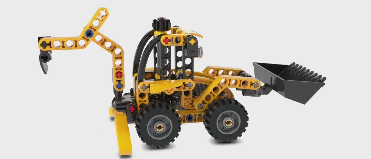 LEGO Technic Backhoe Loader Construction Toy with Back Digger, Scoop & Outriggers 42197