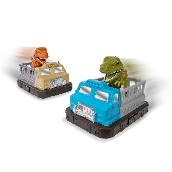 TERRA by Battat Remote Control Bumper Cars Set - Dinosaur: Educational Motorized Toys for Kids, Infrared Play Vehicles