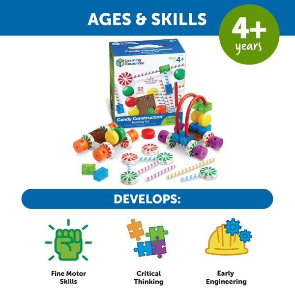 Learning Resources Candy Construction Set, 92 Pieces