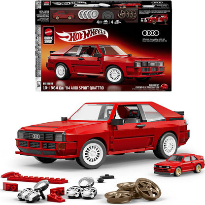 Mattel Brick Shop Hot Wheels '84 Audi Sport quattro Building Toy Kit 864pc for Collectors (Target Exclusive)