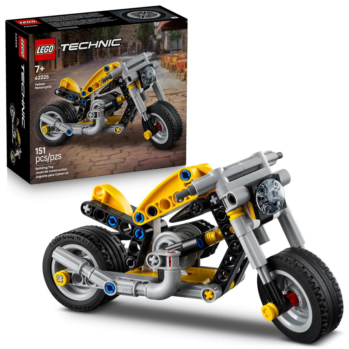 LEGO Technic Yellow Motorcycle Toy 42225