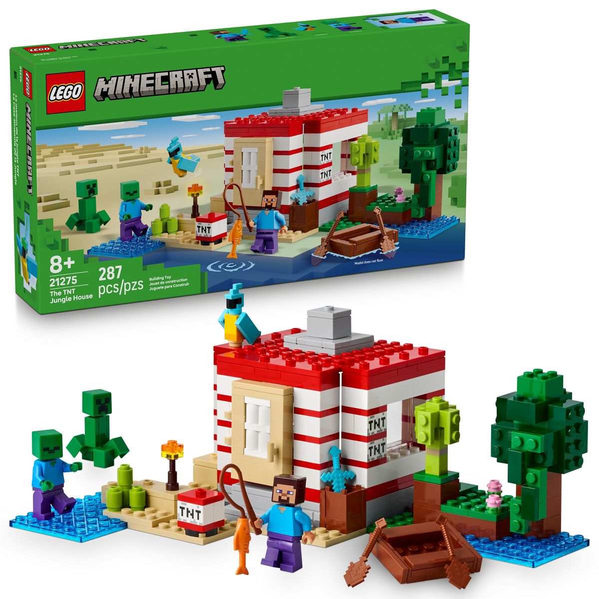 LEGO Minecraft The TNT Jungle House Building Set 21275