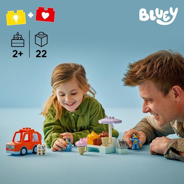 LEGO DUPLO Bluey Ice Cream Trip with Bluey Building Set 10458