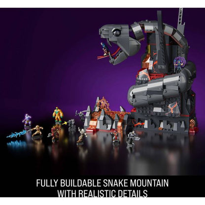 Mattel Brick Shop Masters of the Universe Clash at Snake Mountain Building Toy Kit 636pc for Collectors