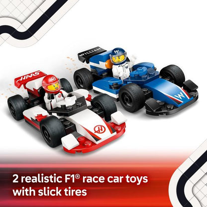 LEGO City F1 Williams Racing & Haas F1 Race Cars Preschool Toy 60464